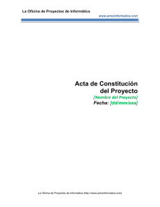 PMOInformatica Plantilla Acta de Constitución  del Proyecto