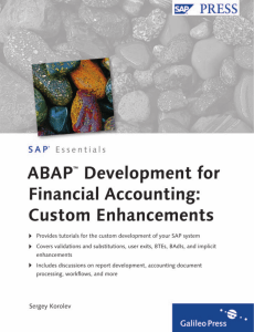 ABAP Development for Financial Accounting—Custom Enhancements