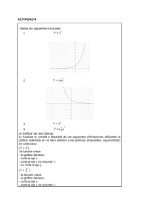 Actividades para funcion exponencial. Secundaria.