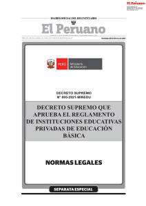 Reglamento de instituciones educativas privadas de educación básica