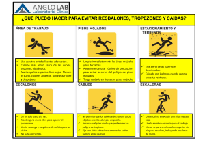 boletin de prevención contra resbalos, tropiezos y caídas.