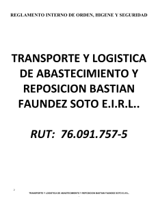 TRANSPORTE Y LOGISTICA DE ABASTECIMIENTO Y