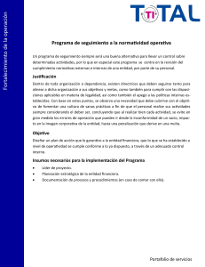 FT - PROGRAMA SEG NORMATIVIDAD OPERATIVA