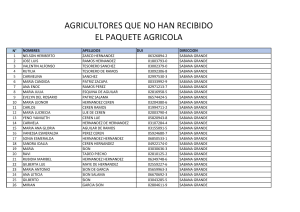 AGRICULTORES QUE NO HAN RECIBIDO EL PAQUETE AGRICOLA