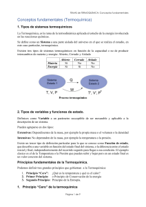 Temas de Termoquímica (conceptos fundamentales)