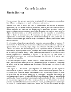 La Carta de Jamaica - Simón Bolívar