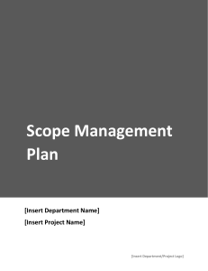 [TEMPLATE] Scope Management Plan