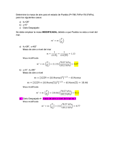 Ejercicio masa de aire y transmitancia atmosférica