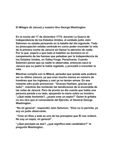 El Milagro de Janucá y nuestro Hno George Washington