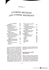 Cooking methods and utensil materials