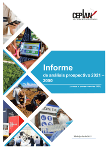 CEPLAN. Informe de Análisis Prospectivo 2021-2050 (primer semestre 2021)