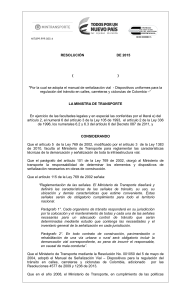 Resolucion adopcion manual señalizacion  Agosto 5 de 2014 ULTIMA VERSION  JURIDICA