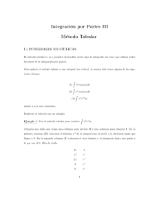 Integración por Partes III. Método Tabular - PDF Descargar libre