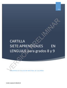 Cartilla Lenguaje Grados 8-9 - Ministerio de Educación Colombia