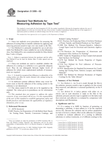 ASTM D-3359 02 Standard test methods for measuring adhesion by tape test