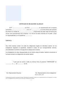 CERTIFICADO DE OBLIGACIONES SALARIALES