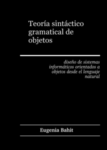 Bahit Eugenia - Teoria Sintactico Gramatical De Objetos