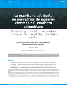La escritura del duelo en narrativas de mujeres victimas del conflicto colombiano