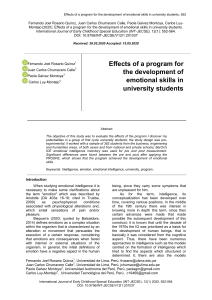 Program for development of emotional skills