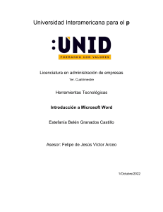 Introducci&oacute;n a Microsoft Word: Psicolog&iacute;a Educativa