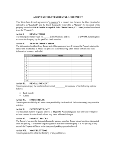 Lease agreement - Draft