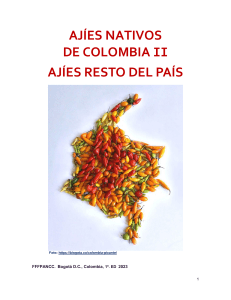 AJIES NATIVOS DE COLOMBIA II - AJIES RESTO DEL PAIS