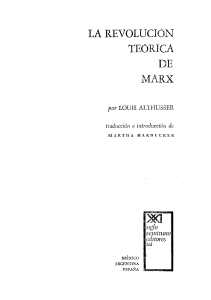 Althusser-La revolucion teorica de Marx 