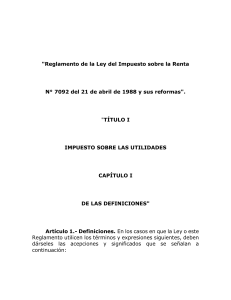 Reglamente de la Ley Nº 43198 Impuesto sobre la Renta