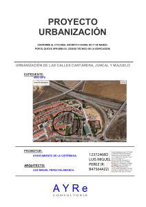 Proyecto urbanístico Juncal y Manueco