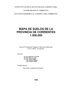 MAPA DE SUELOS DE LA PROVINCIA DE CORRIENTES 1 500.000