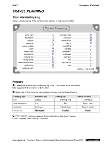 Interchange5thEd Level2 Unit05 Vocabulary Worksheet