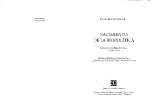 Foucault Michel El nacimiento de la biopolitica