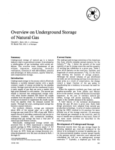 Overview on Undergroud Storage of natural gas