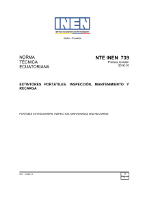 NTE INEN 739 - EXTINTORES PORTÁTILES. INSPECCIÓN, MANTENIMIENTO Y RECARGA (1)