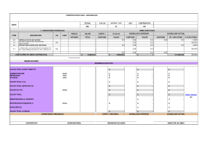 formato para corte de obra