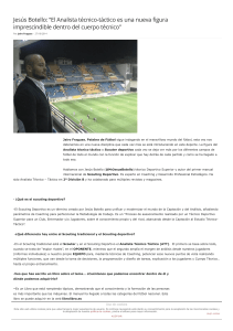 2014 Jesús Botello  “El Analista técnico-táctico es una nueva figura imprescindible dentro del cuerpo técnico” - Palabra de Fútbol
