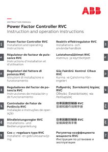 RVC Power Factor Controller Instruction 2GCS201089A0050 REV I 20.02.2018