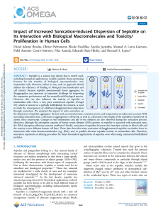 Impact of Increased Sonication-Induced Dispersion of Sepiolite