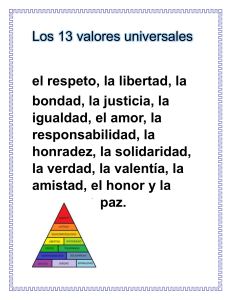 Los 13 valores universales