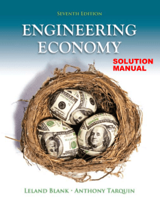 Engineering Economy 7th Edition Solution