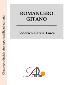 Federico Garcia Lorca Romancero gitano