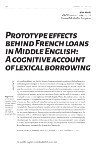 Prototype effects behind French loans in Middle English: A cognitive account of lexical borrowing