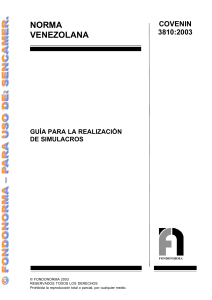 COVENIN 3810-2003 GUIA SIMULACROS