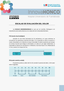 Escalas de Evaluación del Dolor: EVA, EN, EVS, EFF, MPQ