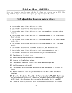 100 ejercicios básicos sobre Linux