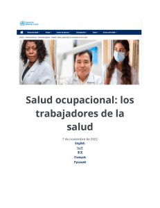 (11 ) OMS Trabajadores de la salud