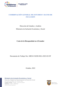 costo de la discapacidad en ecuador