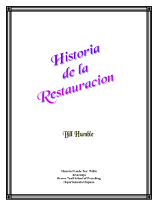 HISTORIA DE LA RESTAURACION - BILL HUMBLE