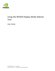 NVIDIA Display Mode Selector Tool User Guide