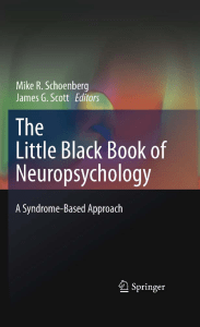 The Little Black Book of Neuropsychology - A Syndrome-Based Approach